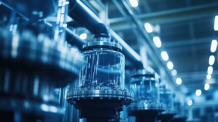 Uranium refining equipment highlights meticulous design and functionality in a modern environment