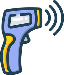 Thermo Gun Filled Line Icon