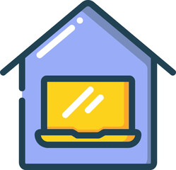 Work From Home Filled Line Icon
