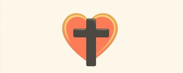 Obraz premium Christian Love Faith Hope Icon Symbol Vector Art Design