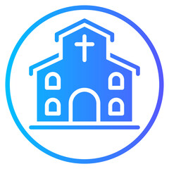 church gradient icon