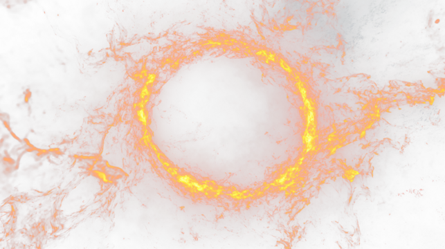 a black hole in the middle of a fire