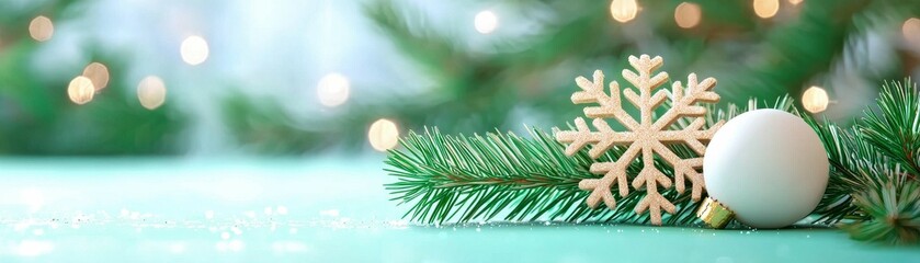 Snowflake and Ornament Holiday Arrangement Display