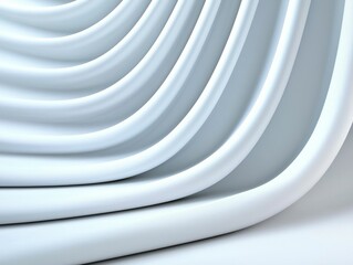 Obraz premium Abstract design featuring smooth white curves.