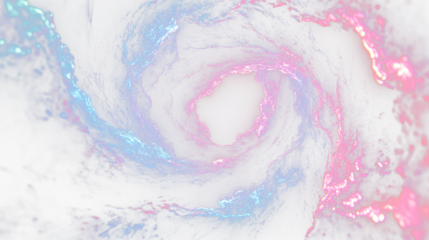 a black hole in the center of a purple and blue nebula