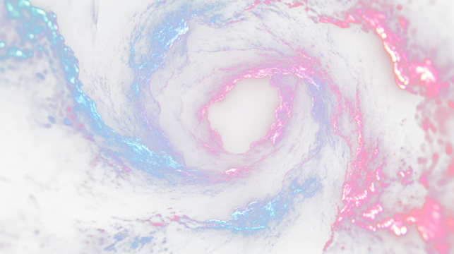 a black hole in the center of a purple and blue nebula