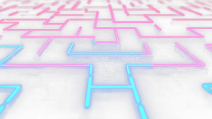 a computer circuit with neons