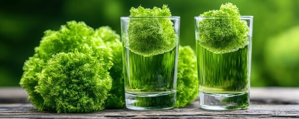 Green Elixir Moss Shot Glass Delight