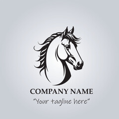 head of horse company logo vector illustration
