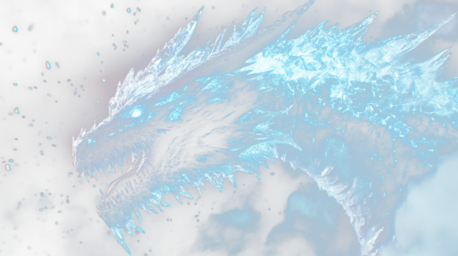 a blue dragon with a large head and a long tail