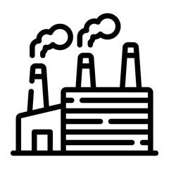 Obraz premium factory line icon