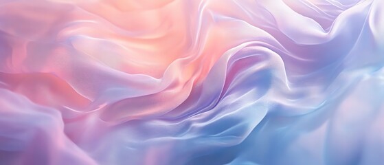 Obraz premium Soft pastel fabric waves in flowing motion.