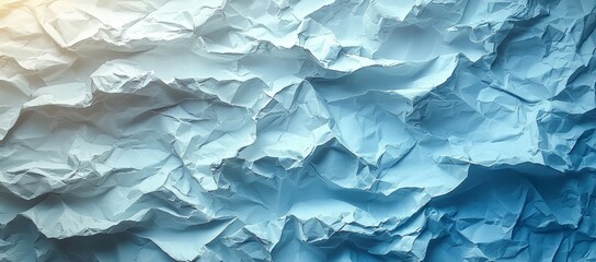 Obraz premium Crumpled blue paper texture background