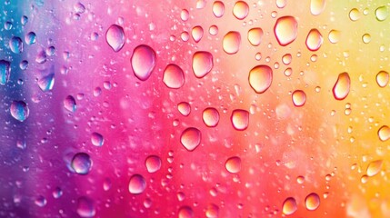 Water Droplets on a Colorful Background