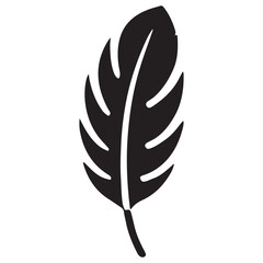 Obraz premium Silhouette of a feather single vector illustration graphic design element