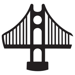 Golden Gate Bridge Silhouette Vector Graphic Iconic Landmark Design
