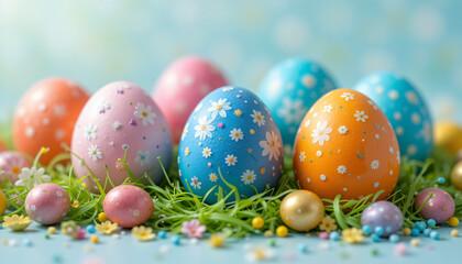 Fototapeta premium colorful easter eggs