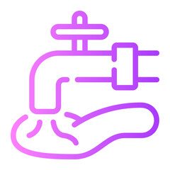 water supply gradient icon