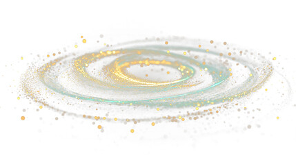 a spiral of gold glitter