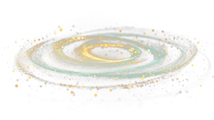 a spiral of gold glitter