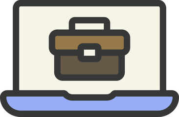 Flexible Working Filled Line Icon