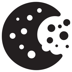 Bitten Cookie Silhouette Vector Illustration Graphic Design