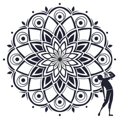 silhouette mandala