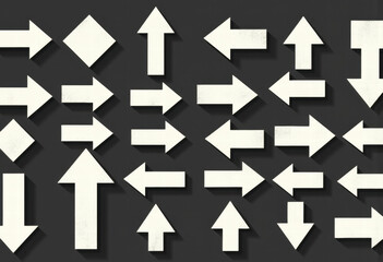 Assorted Arrow Pattern, Directional Design Background