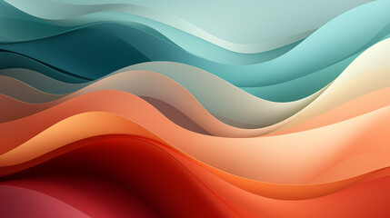 Colorful wavy background with paper cut style. background or wallpaper