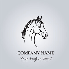 head of horse company logo vector illustration