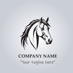 head of horse company logo vector illustration
