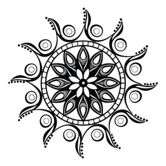 silhouette mandala
