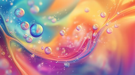 Obraz premium Abstract Liquid Art with Bubbles