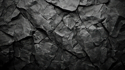 Dark Gray Cracked Rock Texture