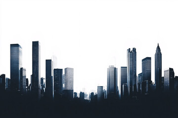 Obraz premium dark silhouette cityscape skyline building architecture background image