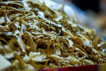 Close-up of salted fish sold at a Chinese New Year market