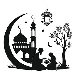 silhouette Ramadan image