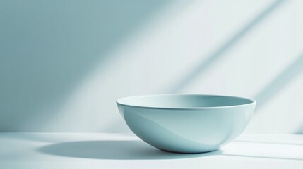 Empty Light Blue Bowl Studio Shot