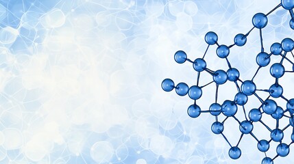 Abstract Blue Molecule Structure Background