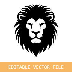 Vector of male lion head design 