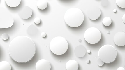Abstract background with many white circles of different sizes on a light gray background.