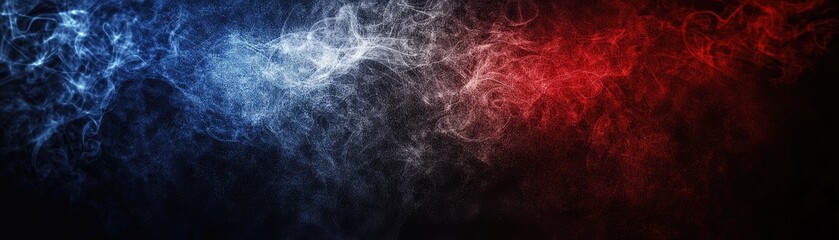 Fototapeta premium Red blue smoke swirls abstract background