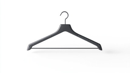 Modern Black Clothes Hanger Isolated