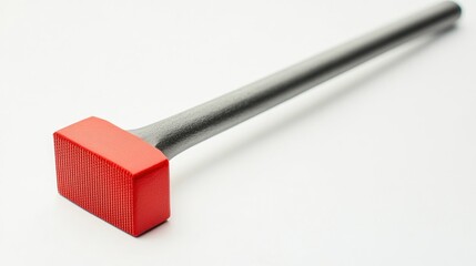 Fototapeta premium Red-headed hammer on white background, tool