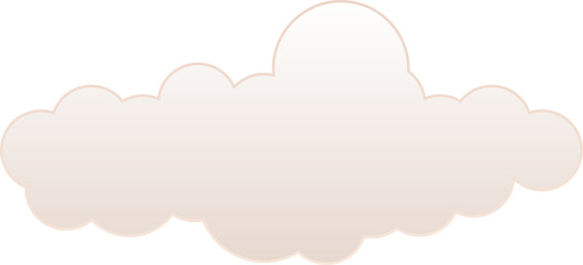 Nude Gradient Clouds Decorative