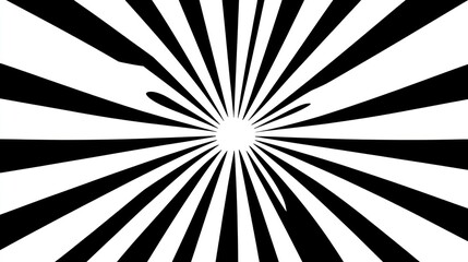 Abstract black and white radial burst pattern.