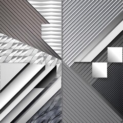 Abstract tech banner design featuring texture pattern, geometric triangle shapes, glossy squares, and abstract white background, featuring graphic elements and stripes concept for web and flyer.