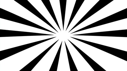 Abstract black and white sunburst pattern background.