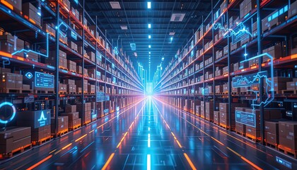 Fototapeta premium Warehouse and shipping information