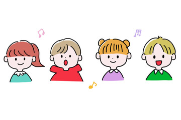 歌を歌う子ども達